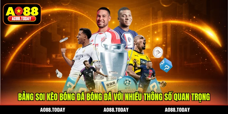 Bảng soi kèo bóng đá với nhiều thông số quan trọng